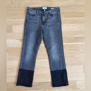 Frame Le High Straight Two-Tone Gray Jeans